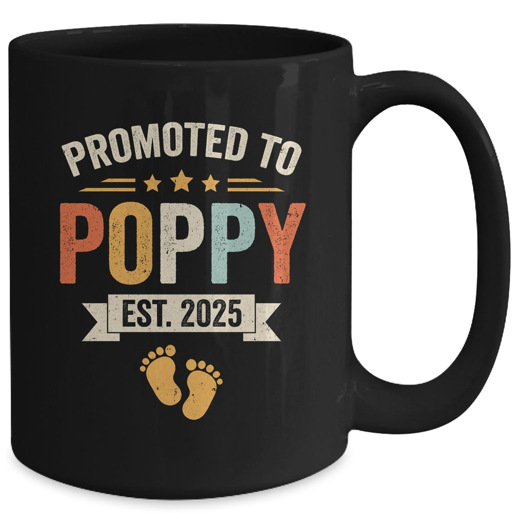Promoted To Poppy 2025 Retro Soon To Be Poppy Est 2025 Mug | siriusteestore