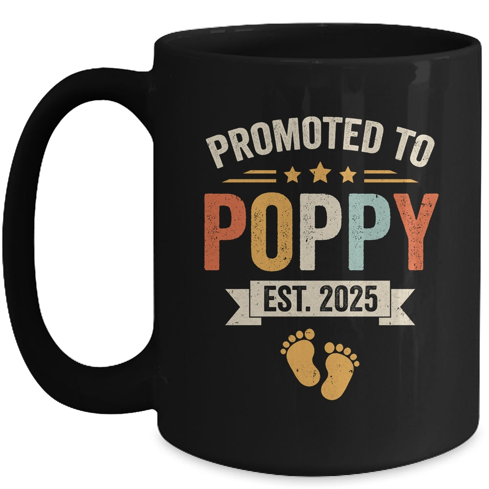 Promoted To Poppy 2025 Retro Soon To Be Poppy Est 2025 Mug | siriusteestore