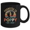 Promoted To Poppy Est 2025 Fathers Day Vintage Mug | siriusteestore