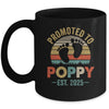 Promoted To Poppy Est 2025 Fathers Day Vintage Mug | siriusteestore