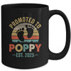 Promoted To Poppy Est 2025 Fathers Day Vintage Mug | siriusteestore