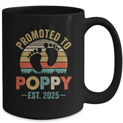 Promoted To Poppy Est 2025 Fathers Day Vintage Mug | siriusteestore