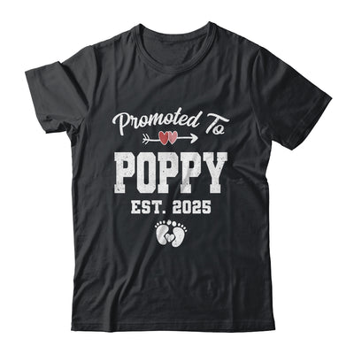 Promoted To Poppy Est 2025 Funny First Time Fathers Day Shirt & Hoodie | siriusteestore