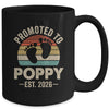 Promoted To Poppy Est 2026 Fathers Day Vintage Mug | siriusteestore