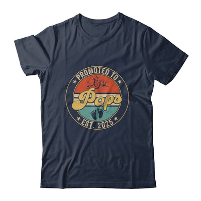 Promoted To Pops 2025 Pregnancy New First Pops Retro Shirt & Hoodie | siriusteestore