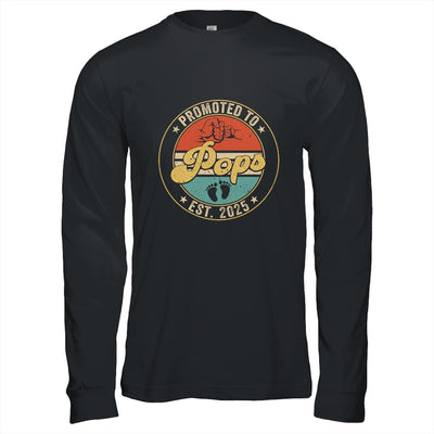 Promoted To Pops 2025 Pregnancy New First Pops Retro Shirt & Hoodie | siriusteestore