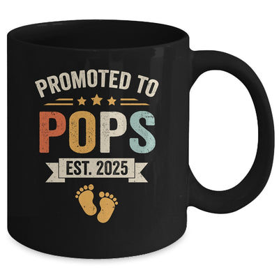 Promoted To Pops 2025 Retro Soon To Be Pops Est 2025 Mug | siriusteestore