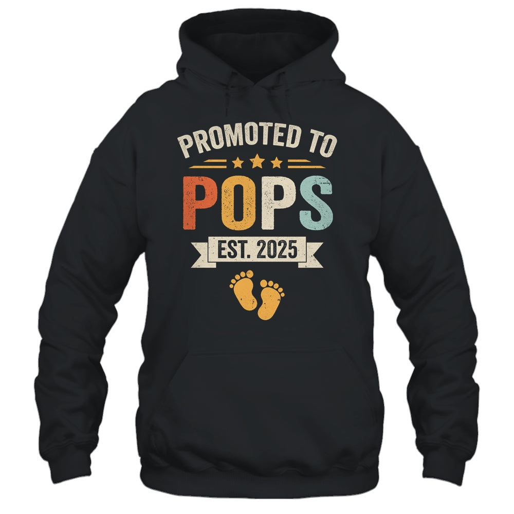 Promoted To Pops 2025 Retro Soon To Be Pops Est 2025 Shirt & Hoodie | siriusteestore