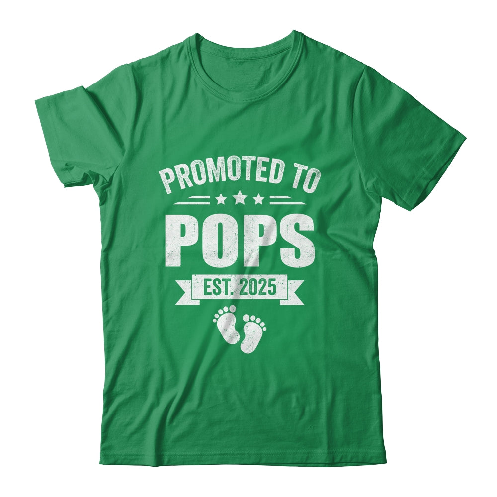 Promoted To Pops Est 2025 Fathers Day First Time New Pops Shirt & Hoodie | siriusteestore