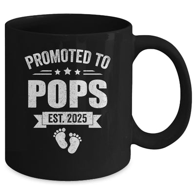 Promoted To Pops Est 2025 Fathers Day First Time New Pops Mug | siriusteestore