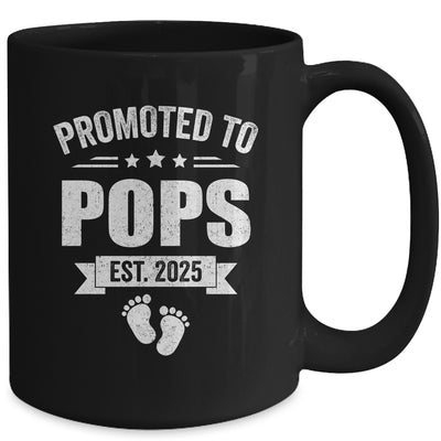 Promoted To Pops Est 2025 Fathers Day First Time New Pops Mug | siriusteestore