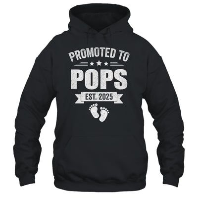 Promoted To Pops Est 2025 Fathers Day First Time New Pops Shirt & Hoodie | siriusteestore