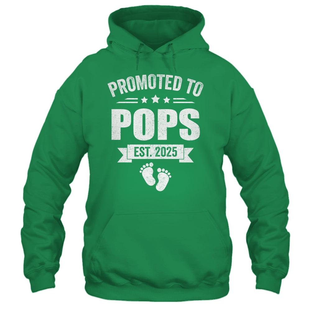 Promoted To Pops Est 2025 Fathers Day First Time New Pops Shirt & Hoodie | siriusteestore