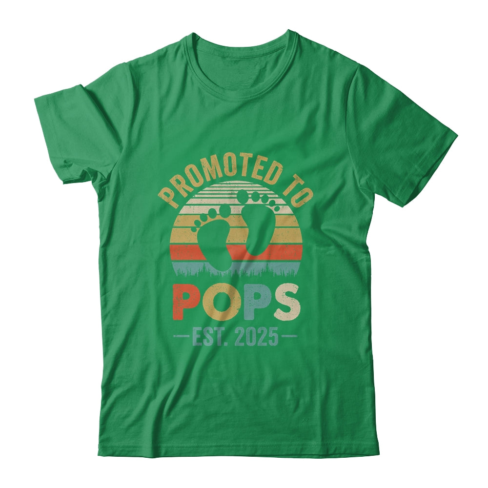 Promoted To Pops Est 2025 Fathers Day Vintage Shirt & Hoodie | siriusteestore