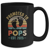 Promoted To Pops Est 2025 Fathers Day Vintage Mug | siriusteestore