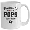 Promoted To Pops Est 2025 First Time Fathers Day Mug | siriusteestore