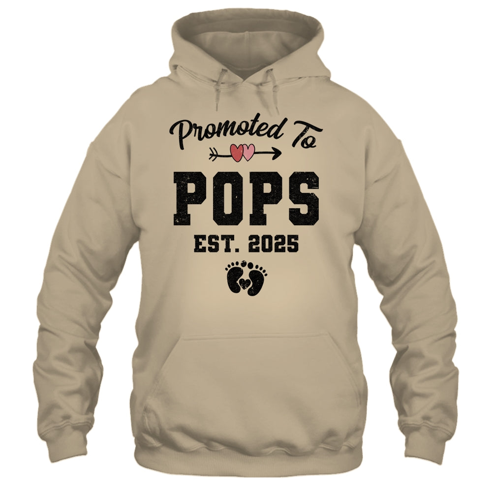 Promoted To Pops Est 2025 First Time Fathers Day Shirt & Hoodie | siriusteestore