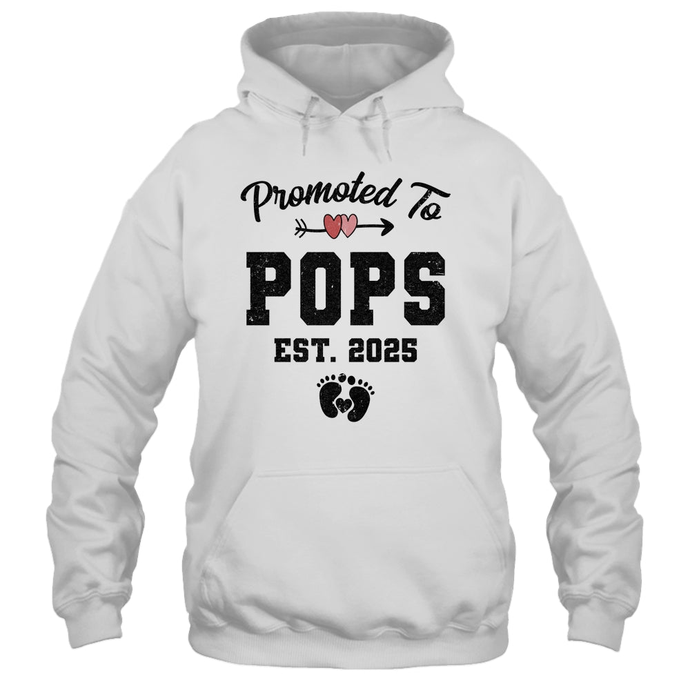 Promoted To Pops Est 2025 First Time Fathers Day Shirt & Hoodie | siriusteestore