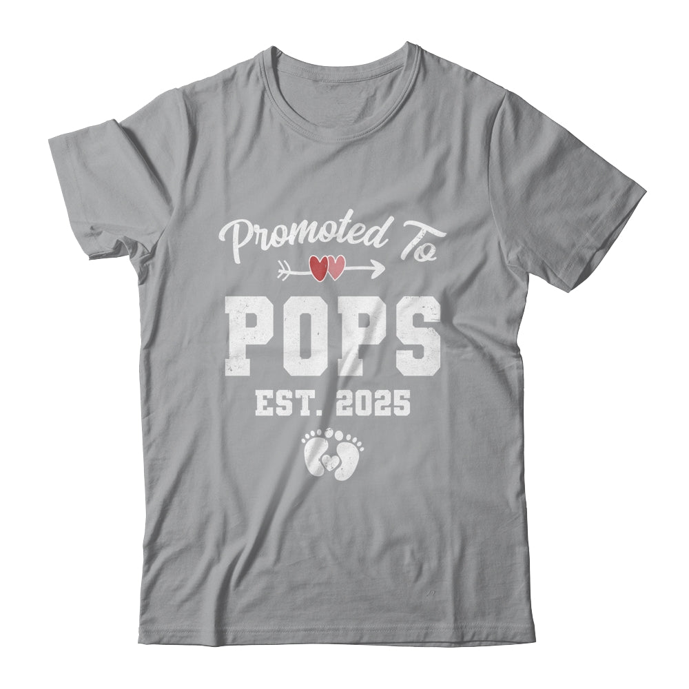 Promoted To Pops Est 2025 Funny First Time Fathers Day Shirt & Hoodie | siriusteestore