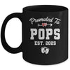 Promoted To Pops Est 2025 Funny First Time Fathers Day Mug | siriusteestore