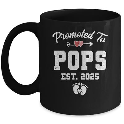 Promoted To Pops Est 2025 Funny First Time Fathers Day Mug | siriusteestore