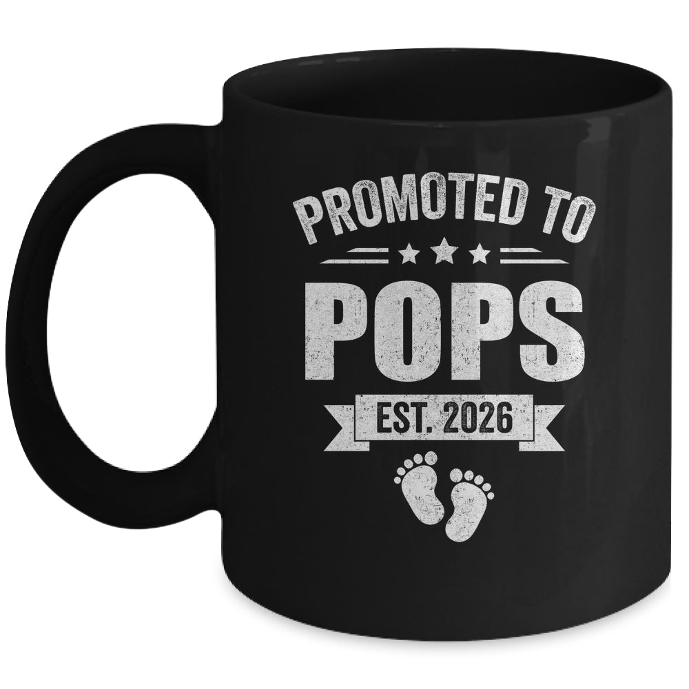 Promoted To Pops Est 2026 Fathers Day First Time New Pops Mug | siriusteestore