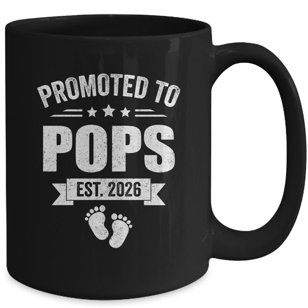 Promoted To Pops Est 2026 Fathers Day First Time New Pops Mug | siriusteestore