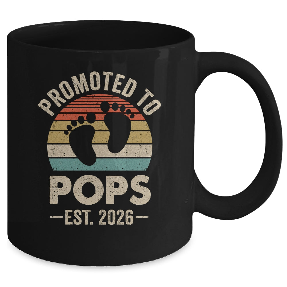 Promoted To Pops Est 2026 Fathers Day Vintage Mug | siriusteestore