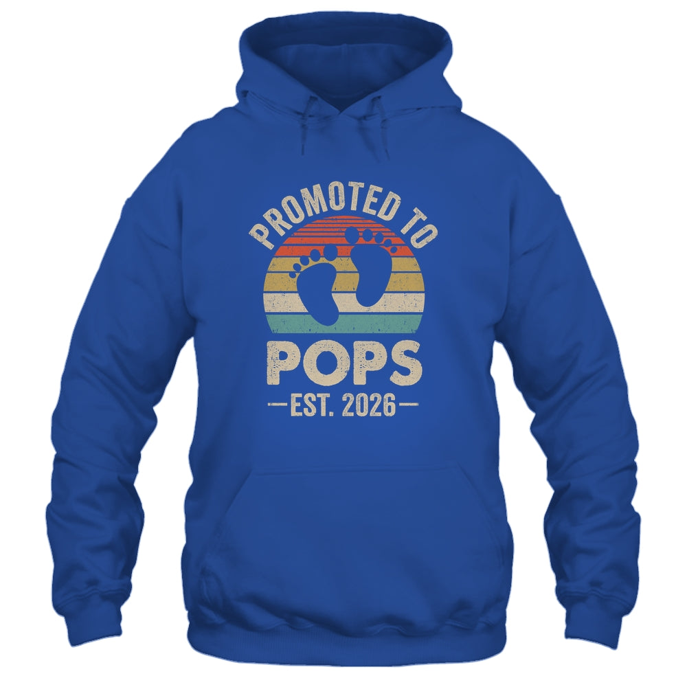 Promoted To Pops Est 2026 Fathers Day Vintage Shirt & Hoodie | siriusteestore