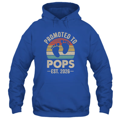 Promoted To Pops Est 2026 Fathers Day Vintage Shirt & Hoodie | siriusteestore