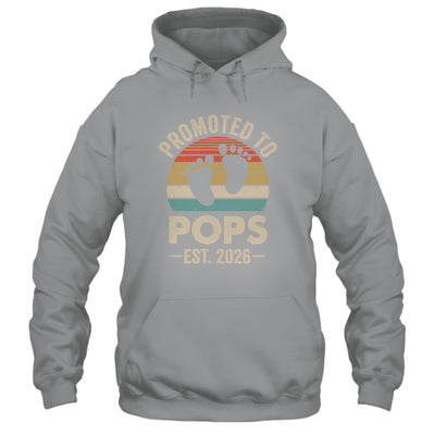 Promoted To Pops Est 2026 Fathers Day Vintage Shirt & Hoodie | siriusteestore