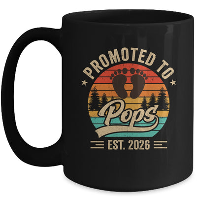Promoted To Pops Est 2026 Grandparents Baby Announcement Mug | siriusteestore