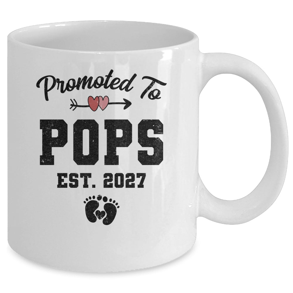 Promoted To Pops Est 2027 First Time Fathers Day Mug | siriusteestore
