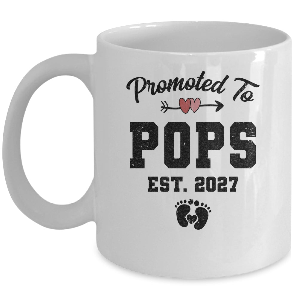 Promoted To Pops Est 2027 First Time Fathers Day Mug | siriusteestore