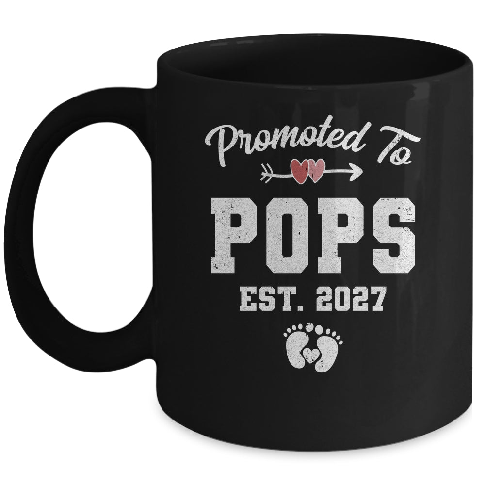 Promoted To Pops Est 2027 Funny First Time Fathers Day Mug | siriusteestore