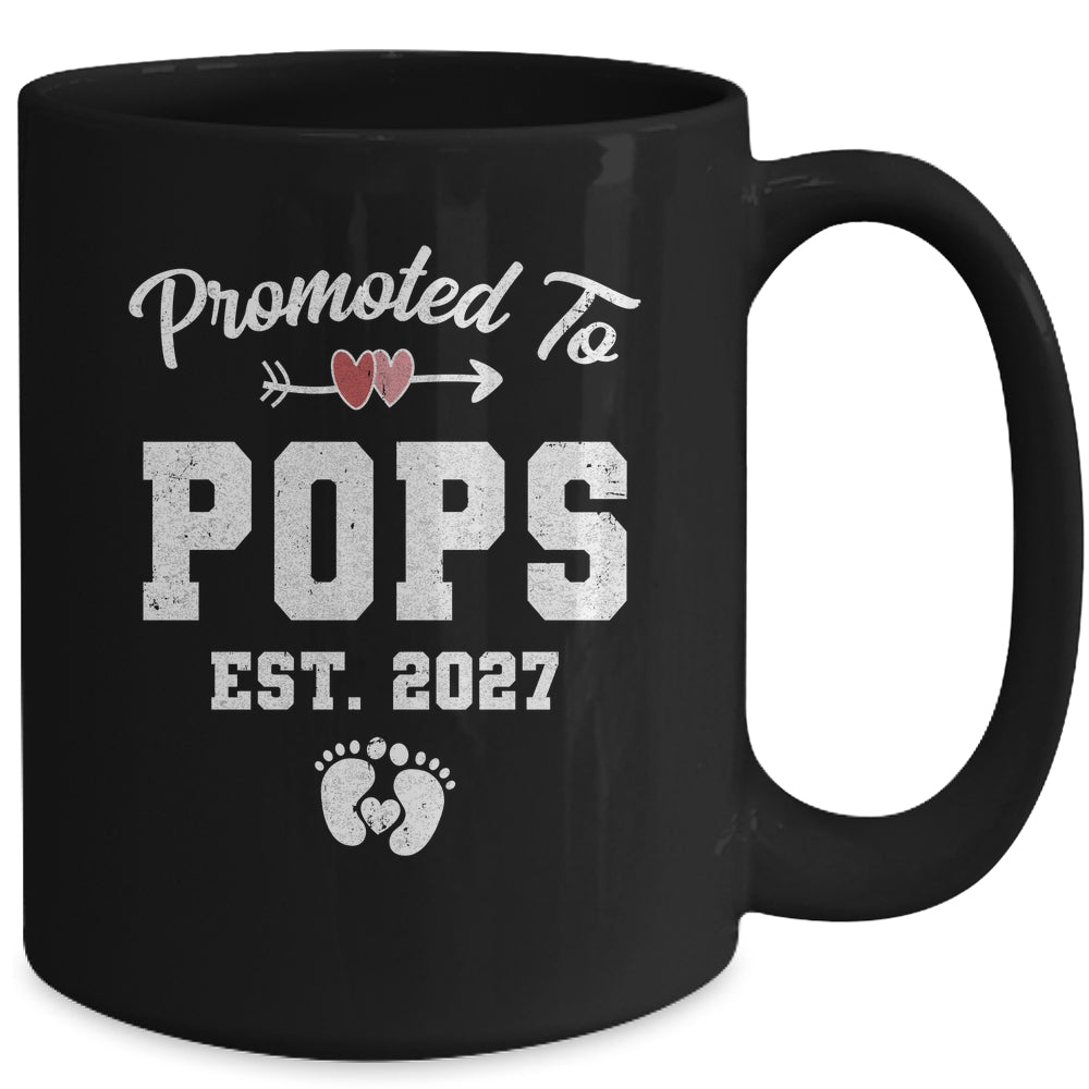 Promoted To Pops Est 2027 Funny First Time Fathers Day Mug | siriusteestore