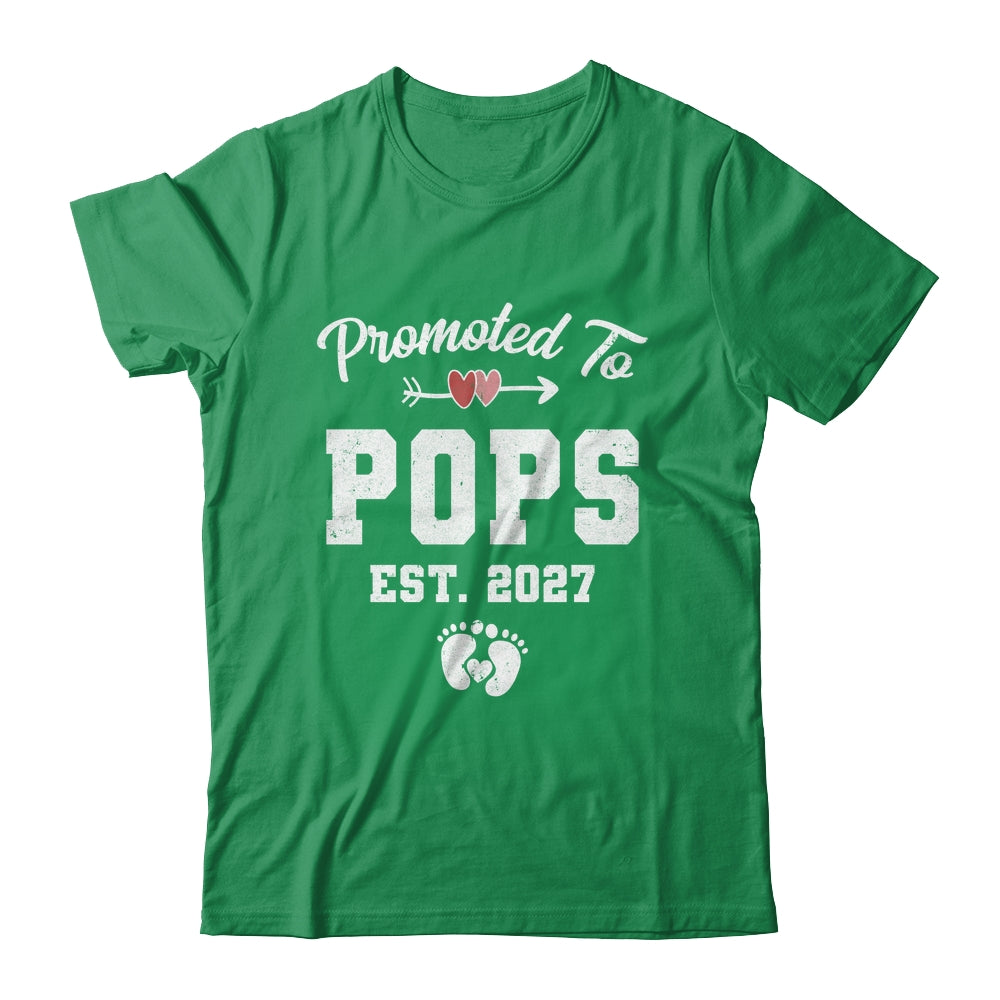 Promoted To Pops Est 2027 Funny First Time Fathers Day Shirt & Hoodie | siriusteestore