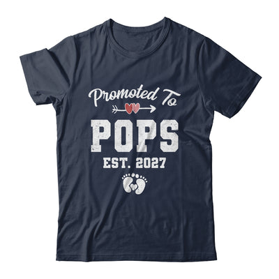 Promoted To Pops Est 2027 Funny First Time Fathers Day Shirt & Hoodie | siriusteestore