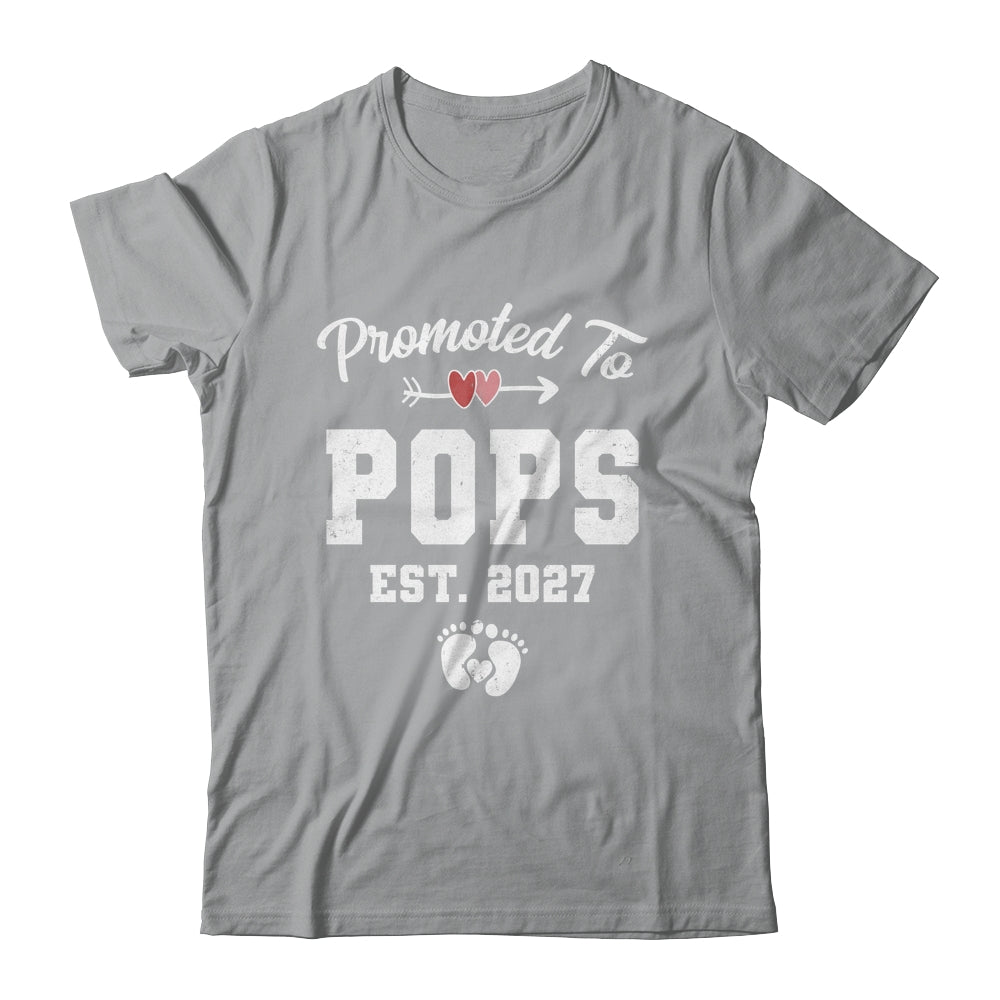 Promoted To Pops Est 2027 Funny First Time Fathers Day Shirt & Hoodie | siriusteestore