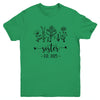 Promoted To Sister Est 2025 Pregnancy Announcement Flower Youth Shirt | siriusteestore