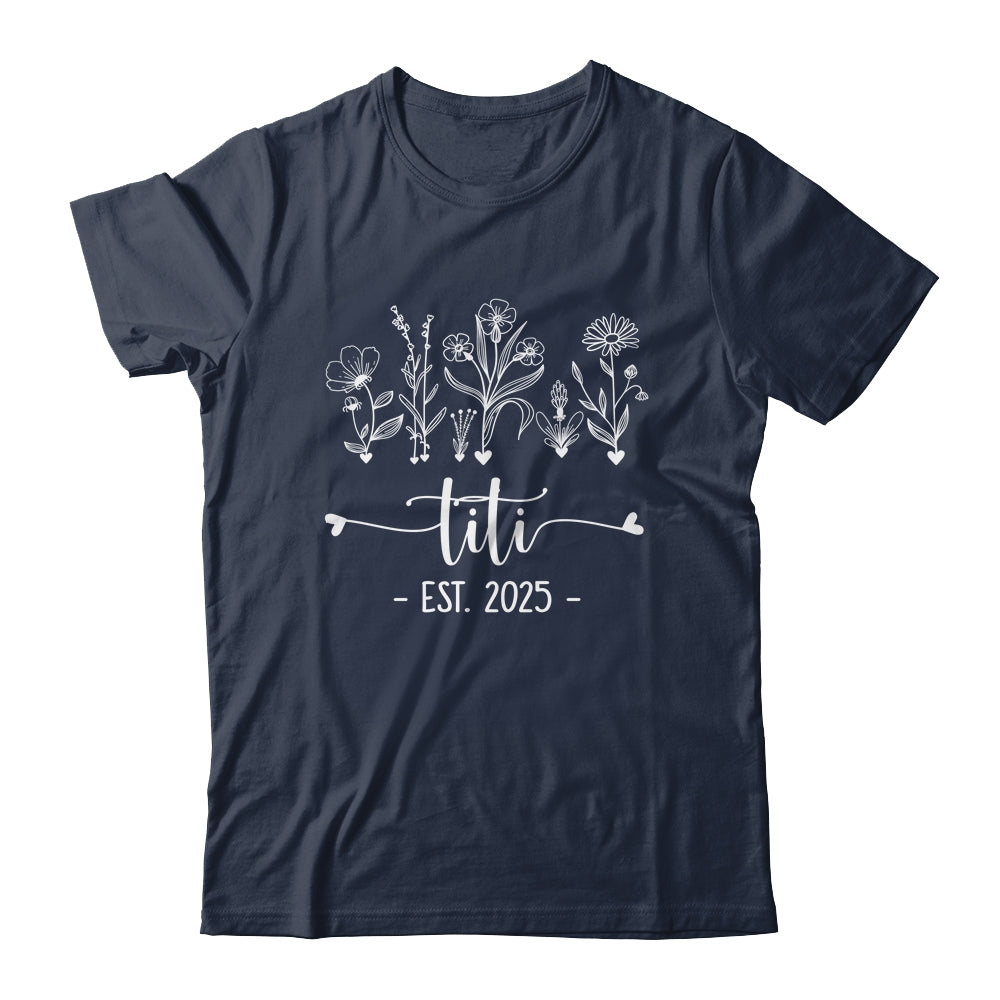 Promoted To Titi 2025 Pregnancy Announcement Floral Shirt & Tank Top | siriusteestore