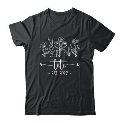 Promoted To Titi 2027 Pregnancy Announcement Floral Shirt & Tank Top | siriusteestore