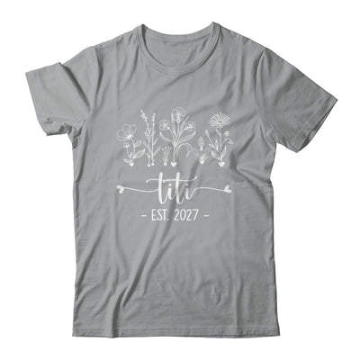 Promoted To Titi 2027 Pregnancy Announcement Floral Shirt & Tank Top | siriusteestore
