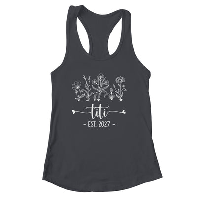 Promoted To Titi 2027 Pregnancy Announcement Floral Shirt & Tank Top | siriusteestore