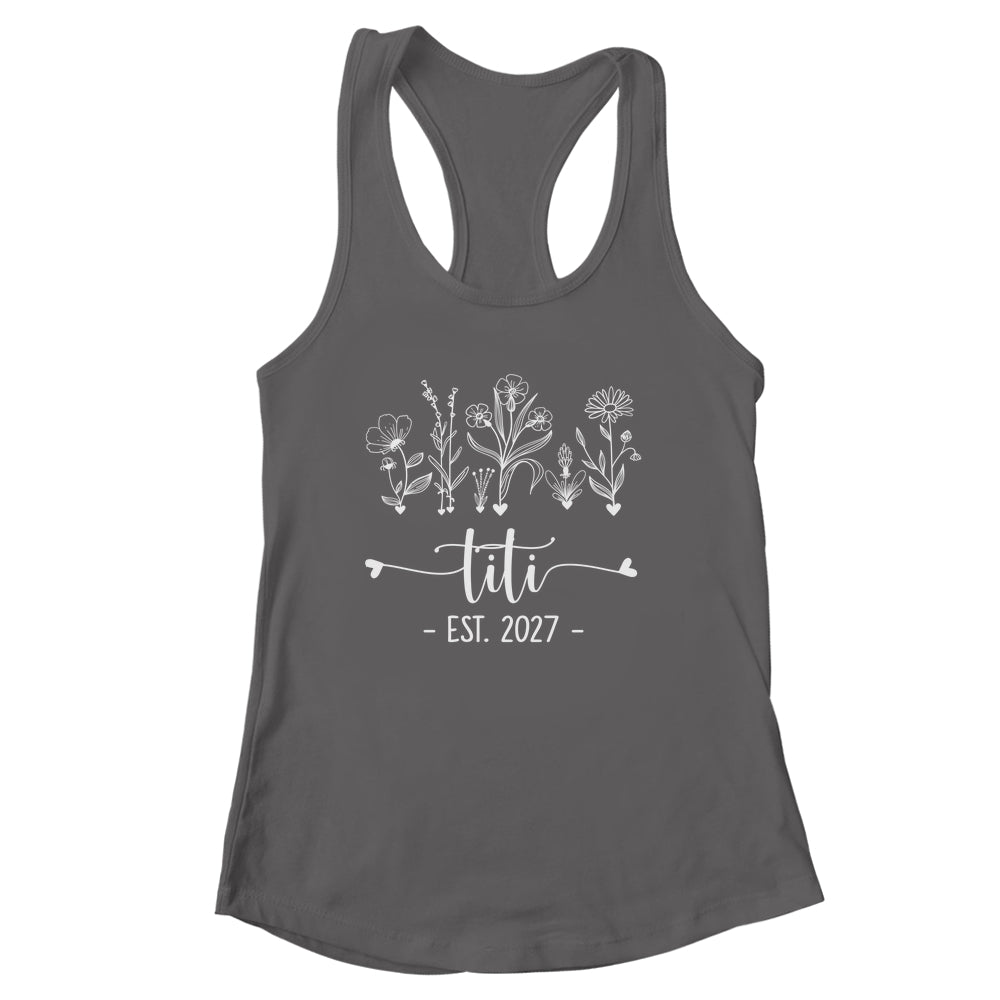 Promoted To Titi 2027 Pregnancy Announcement Floral Shirt & Tank Top | siriusteestore