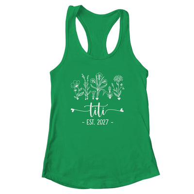 Promoted To Titi 2027 Pregnancy Announcement Floral Shirt & Tank Top | siriusteestore