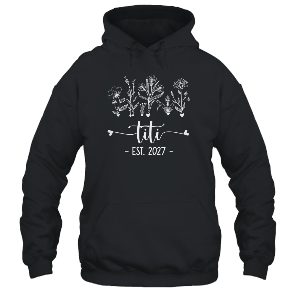 Promoted To Titi 2027 Pregnancy Announcement Floral Shirt & Tank Top | siriusteestore