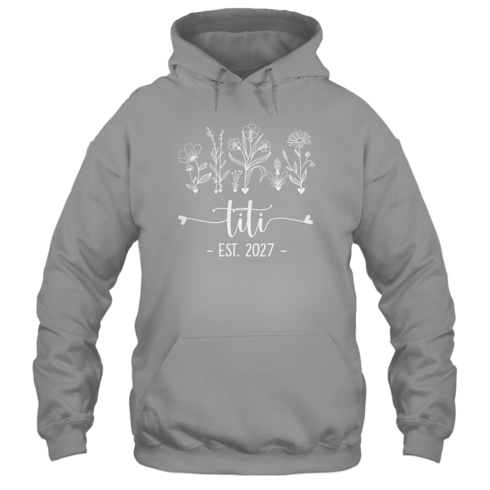 Promoted To Titi 2027 Pregnancy Announcement Floral Shirt & Tank Top | siriusteestore