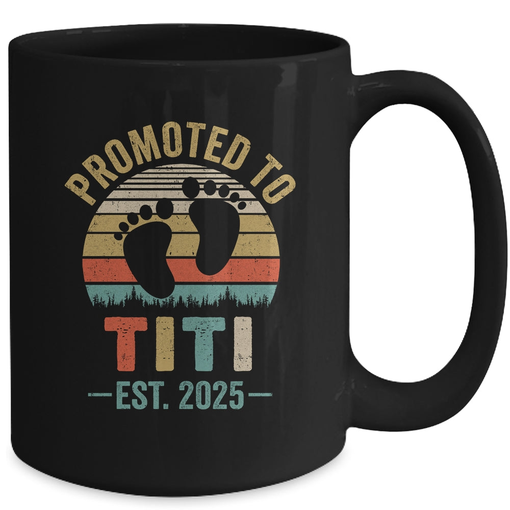 Promoted To Titi Est 2025 Mothers Day Vintage Mug | siriusteestore