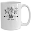 Promoted To Titi Est 2026 Pregnancy Announcement Flower Mug | siriusteestore